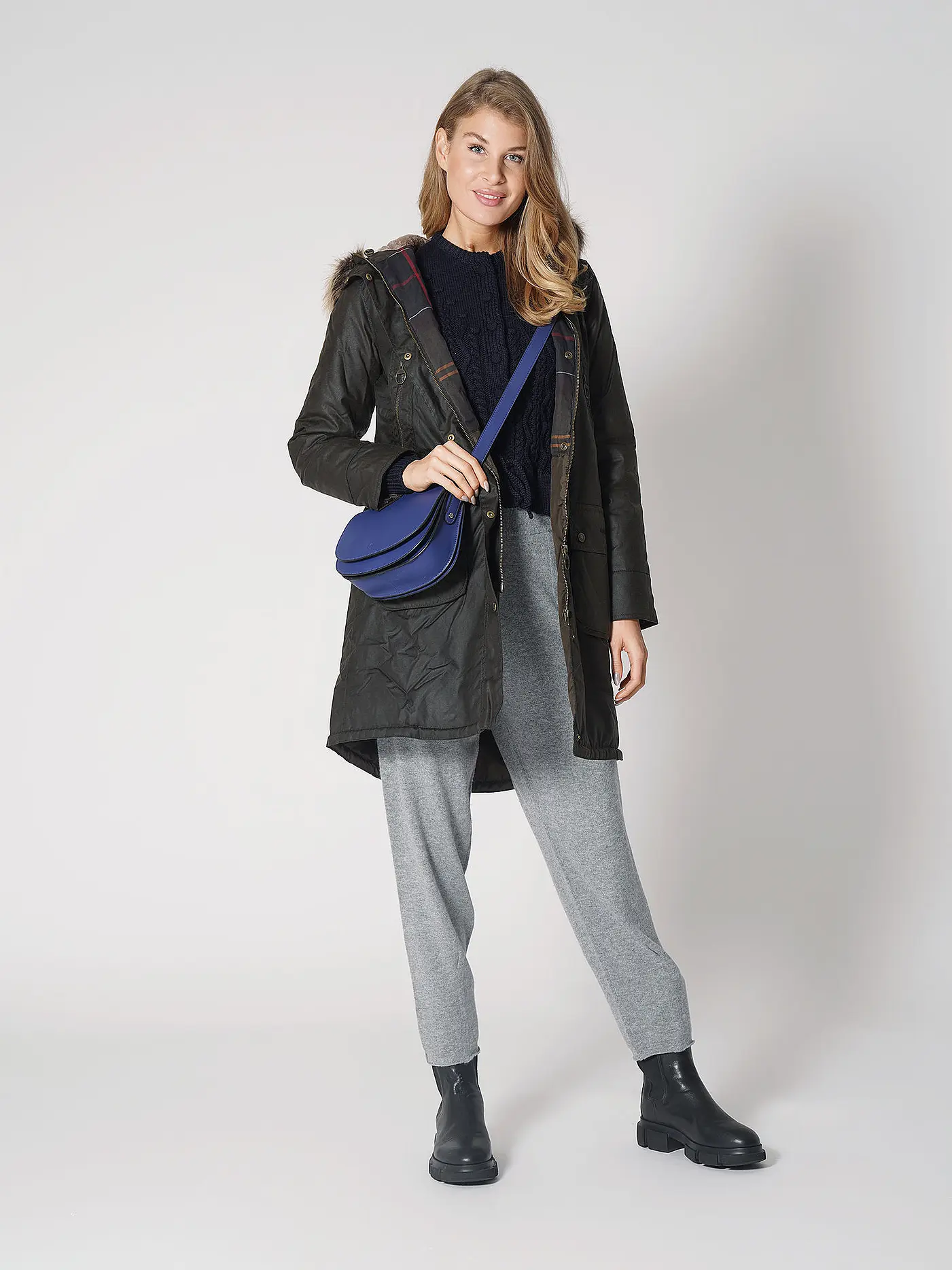 MEGGY K MUNICH | Ledertasche - Umhängetasche HELENE | blau